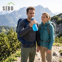 Bouteille d'eau portable haute performance de 500 ml en TPU de qualité alimentaire, étanche, pour la randonnée, l'entraînement et le fitness - Prix de gros