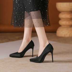 1089E Pointed Toe Stiletto <b>Heel</b> Pumps Faux <b>Suede</b> High <b>Heel</b> Office Shoes For Women - Product Image 3