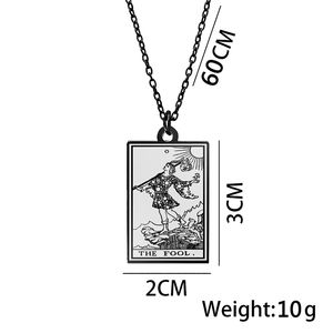 塔罗牌项链美学不锈钢塔罗牌护身符男女项链主要阿尔卡纳饰品 - Product Image 6