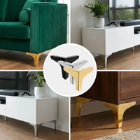 Pieds de Meuble Métalliques Modernes de Remplacement, Pieds Robustes en Fer pour Maison, Bureau, Cuisine, Salle de Bain, Canapé, Armoire, Meuble TV, Bricolage