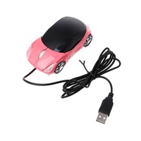 Souris de jeu filaire en forme de voiture, mini souris d'ordinateur 3D, souris optique USB pour ordinateur portable, souris de bureau