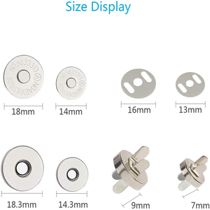 30 Bộ 14mm & 18mm Vòng nút từ 3 màu sắc may thủ công hộp lưu trữ mạ Tự làm Túi Áo khoác haoyu thương hiệu - Product Image 2