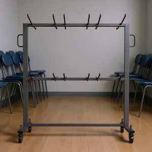 Carrito para Sillas Plegables de Acero, Capacidad de 800 Libras, Modelo D0100XU6DMV, para Uso en Escuelas y Oficinas - Product Image 2