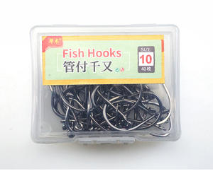 Рыболовные Крючки из высокоуглеродистой стали в коробчатом кольце/трубчатом хвостовике петля и отверстие - Product Image 3