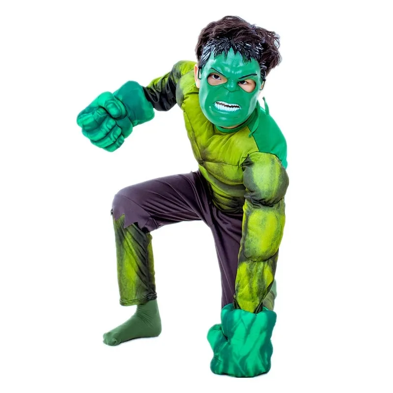 Child Hulk Muscle Halloween Costumes disfraces infantiles superheroes Carnival Cosplay mask