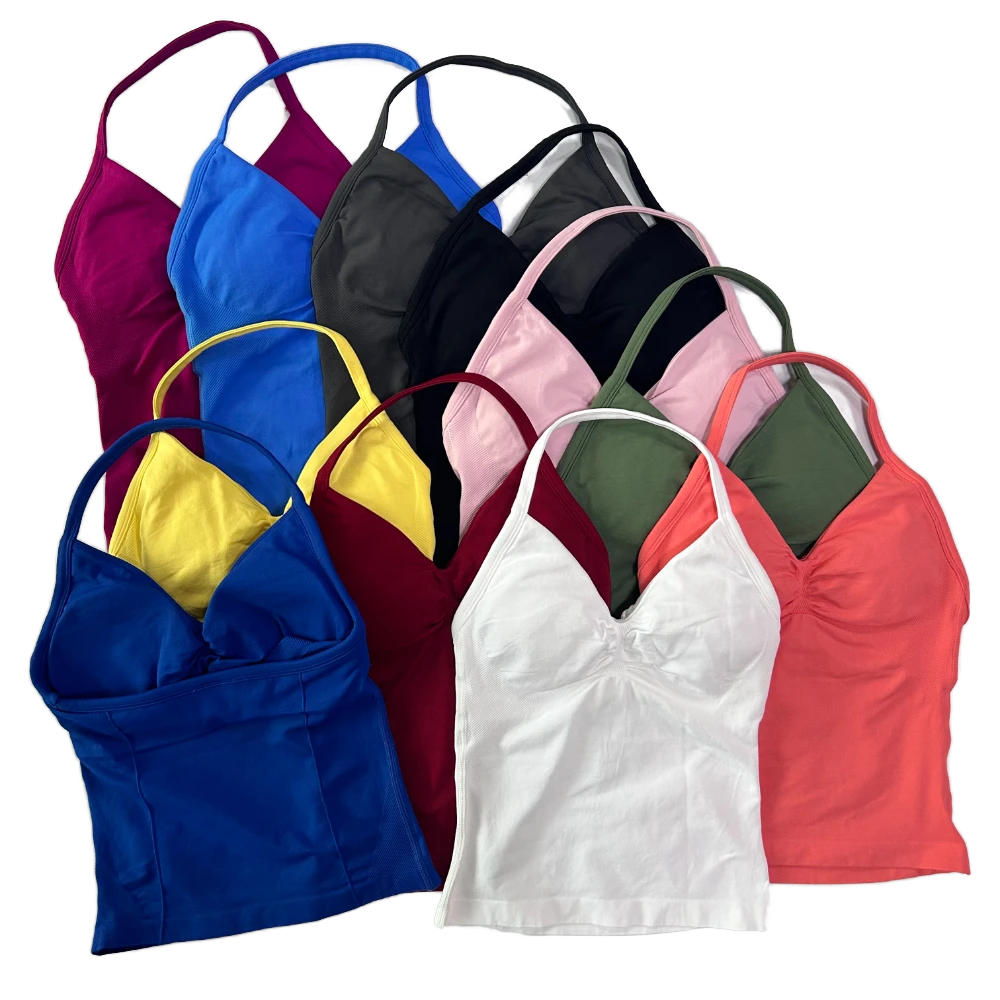 Women's Basic Strap-Collar Sleeveless Stretch Tank Tops Cool Mesh Loose Fit Sexy Gym Yoga Fitness Clothing Yoga Tops