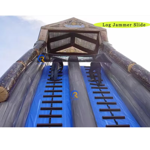 Thương mại ngoài trời trẻ em nhảy lâu đài log Jammer Inflatable trượt nước lớn Inflatable slide với leo tường - Product Image 4
