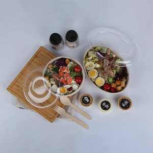 ชามสลัดแบบใช้แล้วทิ้งที่ทำจากกระดาษและชานอ้อยแบบย่อยสลายได้เป็นมิตรต่อสิ่งแวดล้อม - Product Image 5