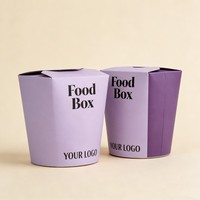 Conteneur en papier personnalisé de qualité alimentaire pour pop-corn et chips, support recyclable pour snacks frits, boîtes à nuggets de poulet très demandées