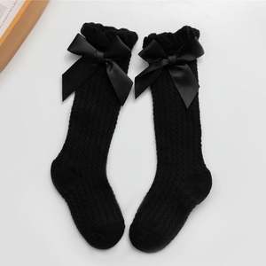 I-0204 Wholesale Cute Toddlers Big Bow Knot <b>Kids</b> Long Socks Cotton Summer Children Mesh Knee High Socks Newborn Baby Girls Socks - Product Image 2