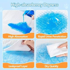 Tapis d'apprentissage de la propreté jetables en coton SAP, écologiques, étanches IP67, avec fonctions anti-choc et anti-vibration pour l'entraînement à la propreté des chats et des chiens - Product Image 5