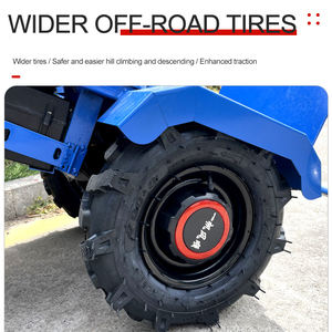 Chariot de <span class=keywords><strong>transport</strong></span> électrique à quatre roues en métal durable pour usage industriel, domestique, agricole et sur chantier de construction - Chariot à main électrique - Product Image 3