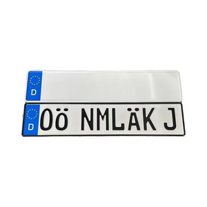 Placa de matrícula europea personalizada de aluminio HD para coche, placa decorativa en blanco para vista trasera. - Product Image 4