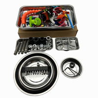 Plateau de rangement magnétique en acier inoxydable Plateau de rangement pour accessoires et outils 3 4 6 pouces Bol à outils Boîtes à outils