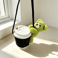 Manchons de tasse personnalisés en peluche pour café, lait, thé, soda, café, avec sangle, pour les cafés et les bars.