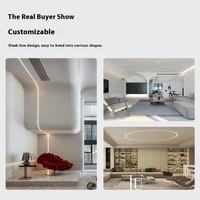 Profilé LED moderne en aluminium flexible avec diffuseur en silicone pour éclairage de villa, canal flexible pour moulures murales et plafond courbés