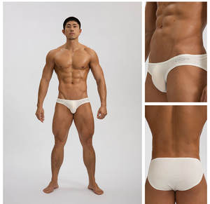 Wholesale Low-Rise Sexy Solid <strong>Men's</strong> <strong>Briefs</strong> Knitted <strong>Mens</strong> Underwear - Product Image 3