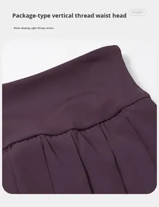 Grosir pakaian olahraga Gym pinggang tinggi berlipat rok tenis ukuran Plus Yoga olahraga kustom kebugaran untuk wanita - Product Image 5