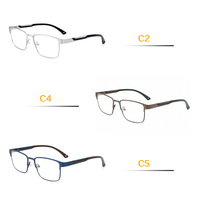 Monturas de Gafas Metálicas Modernas con Goma, Económicas, Rectangulares, para Hombre y Mujer