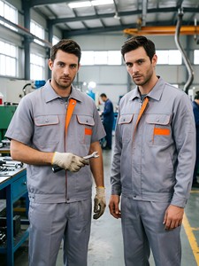 Giacche da <span class=keywords><strong>Lavoro</strong></span> Estive a Maniche Corte Traspiranti Resistenti all'Usura per Giardinaggio, Fabbrica, Cantiere, Igiene e <span class=keywords><strong>Lavoro</strong></span> - Product Image 5