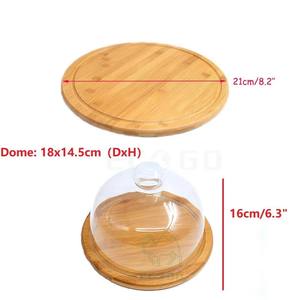 Soporte para Pastel de Boda de Bambú Orgánico Ecológico Personalizado de Fábrica - Plato de Servir Sostenible - Product Image 2