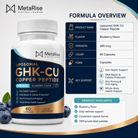 Gummies liposomales GHK-CU à marque privée OEM, 60 unités, supplément antioxydant pour la protection cellulaire, la santé des cheveux et la réparation du ADN, certifié GMP