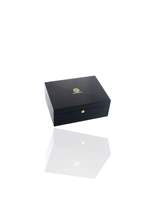 Boîte-cadeau artisanale en bois de luxe avec gravure laser personnalisée de forme rectangulaire