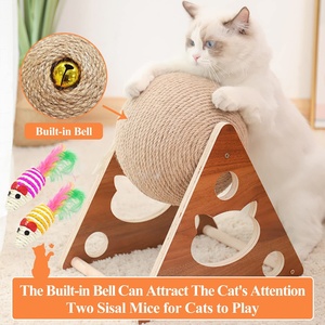 Jouet interactif rond en bois massif écologique pour animaux de compagnie, idéal pour toutes les occasions - Vente en gros - Product Image 3