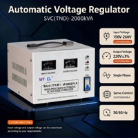 Stabilisateur de tension AVR monophasé 2KVA AC220V/110V, régulateur de tension automatique de haute qualité pour l'électronique de bureau