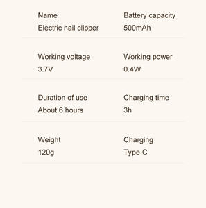 Pulidora de Uñas Eléctrica Multifuncional, Cortauñas Anti-Pellizcos, 3 Ajustes de Velocidad, Recorte Automático para Niños y Adultos - Product Image 6