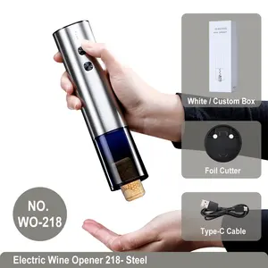 ที่เปิดจุกไวน์แบบชาร์จไฟได้ USB ที่เปิดขวดไวน์ไฟฟ้าที่เปิดจุกขวดไวน์อัตโนมัติสว่านเปิดจุกขวด