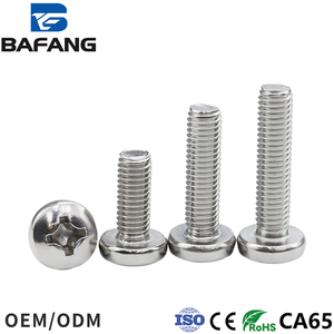 M4 M6 완전 나사산 십자 팬 헤드 기계 나사 304 316L 스테인리스 스틸 맞춤형 볼트 OEM - Product Image 2