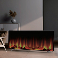 Cheminée électrique autoportante professionnelle de luxe 1800W avec design de flamme LED, télécommande, pour usage domestique
