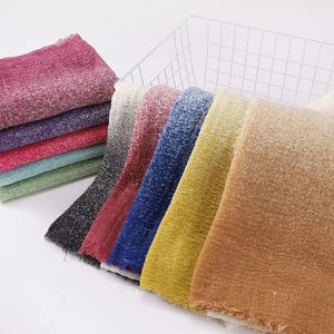 Venta caliente Malasia dos colores degradado chal pañuelo Floral viscosa elástico Ombre Hijab gasa arrugada TR pañuelos étnicos - Product Image 2