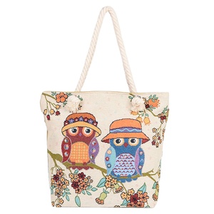 กระเป๋าผ้าแคนวาสลายนกหัวขวานขนาดใหญ่สำหรับไปทะเล - Product Image 1