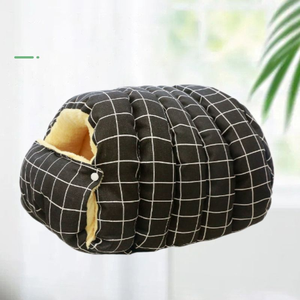 USMILEPET Gestreiftes Faltbares Modernes Arktisches <span class=keywords><strong>Fleece</strong></span> Tragbares Haustierbett für Katzen & Hunde Maschinenwaschbar Geschlossenes Design - Product Image 5
