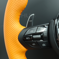 Volant sport en cuir perforé orange pour BMW F10 F11 F20 F22 F30 F31 F32 F33 F34 F35 F36 M3 F80 M4 F82 M2 F87 F90