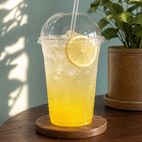 Gobelets biodégradables en PP PLA pour boissons froides, givrés, avec couvercles, 16oz, 20oz, 24oz, 32oz, pour café, desserts et boba