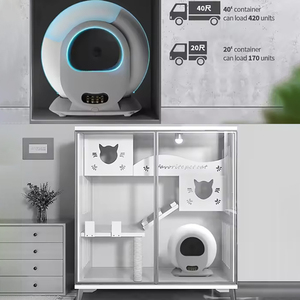 Nouvelle Litière Intelligente pour Animaux de Compagnie, Grande, Entièrement Fermée, Automatique, Auto-Nettoyante, avec Pelle, Toilette pour Crottes, Contrôle par Application, 65L, PP - Product Image 4