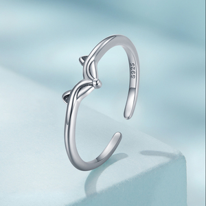 Anello Aperto in Argento Sterling 925 a Forma di <span class=keywords><strong>Volpe</strong></span> per Donna, Gioiello Raffinato per Feste e Matrimoni, SCR868 - Product Image 2