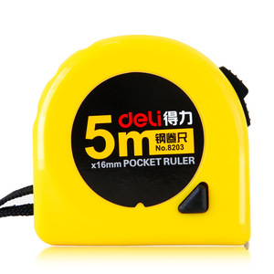 Deli Steel Measuring Tape 5m Automatic Blade Metric Office Use - Product Image 4