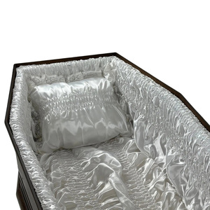 Rivestimento per Bara con Pizzo, Accessori <span class=keywords><strong>Funebri</strong></span>, Decorazione per Bara Europea, Copriletto con Cuscino, Set Interni in Raso per Bara - Product Image 5