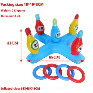 Vendita calda gonfiabile Bowling Set gioco all'aperto giocattolo <span class=keywords><strong>per</strong></span> i <span class=keywords><strong>bambini</strong></span> comprende anello e perni - Product Image 2