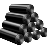 Bolsas de Basura Negras Resistentes para Uso Doméstico y Comercial, 30L-240L, Bolsas de Basura Grandes, Extra Fuertes y Duraderas, Impresión en Huecograbado
