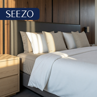 Ensemble de chambre d'hôtel style européen avec sommier à lattes, service complet pour entrepreneurs de projets, armoire et commodes