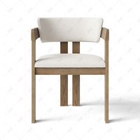 Sageliving Ensemble de table à manger scandinave minimaliste avec 6 chaises en tissu en bois de hêtre massif pour salle à manger maison