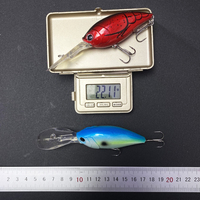 Leurre de pêche en plastique dur ABS, appât, 75 mm, 22,5 g, peint à la main, crankbait plongeant profond, leurres de pêche en rivière, crankbaits