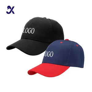 JX بالجملة قبعة مخصصة فارغة 6 لوحة قبعات بيسبول مضلعة وقبعات قبعات رياضية ملونة للرجال والنساء