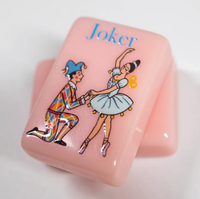 Tuiles de Mahjong américaines sur le thème du ballet Casse-Noisette, en acrylique rose, modernes, de luxe, pliables, monocouche, personnalisées, portables, pour Noël et les fêtes