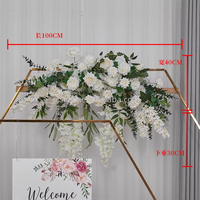 Professionelle Großhandels-Seidenrosen-Dekoration Luxuriöser Hochzeitsbühnen-Hintergrund Anpassbare Größe Dekorativ Robust